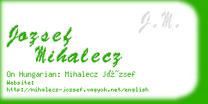 jozsef mihalecz business card